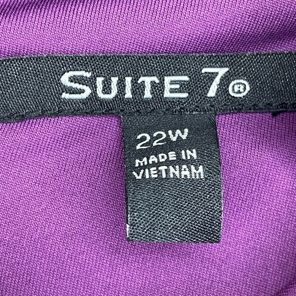 Suite 7 Plus Size Purple Dress with Gold Buttons - 22W NWT - Picture 9 of 12